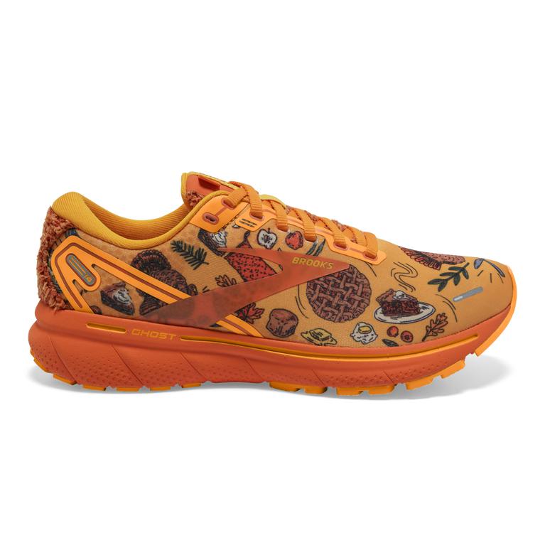 Brooks Ghost 14 Cushioned Women's Road Running Shoes - Citrus/Gold Flame/Orangeade (85946-YPIK)